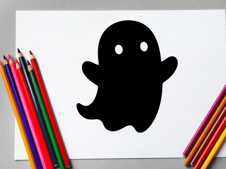 Cute Ghost Illustration for Halloween or Kids' Designs