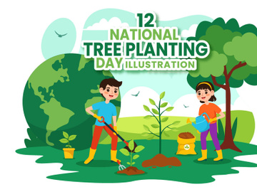 12 National Tree Planting Day Illustration preview picture