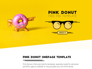Pink Donut PSD Template preview picture