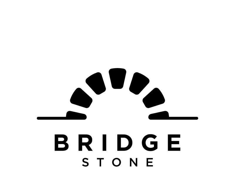 Stone bridge logo template.