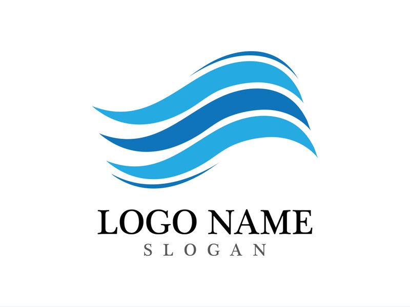 Wave beach vector illustration design logo