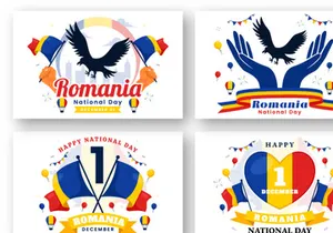 13 Romania National Day Illustration