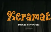 Keramat | Display Horror Font