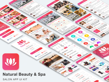 Natural Beauty and Spa Salon App UI Kit preview picture