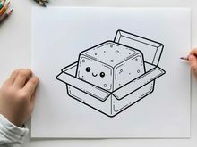 Cute toaster happy face vector illustration flat design