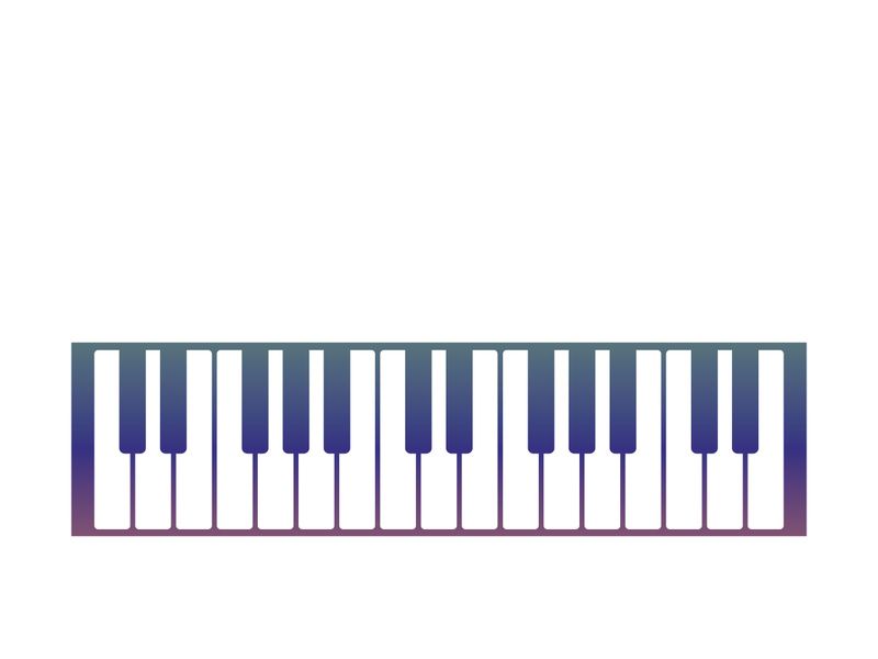 Keyboard piano vector Musical instrument illustration design template