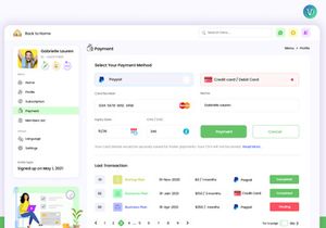User Profile and Payment Web Design Template