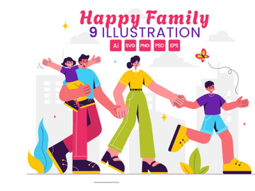 9 Happy Family Illustration preview picture