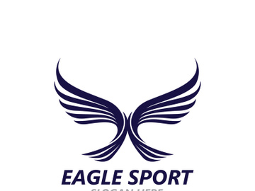 Eagle wing logo design vector image template preview picture