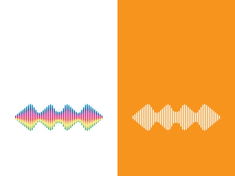 Sound waves vector illustration design template