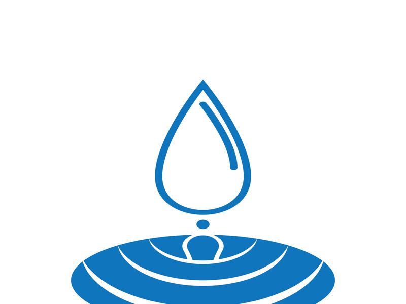 Water drop logo template vector illustration design
