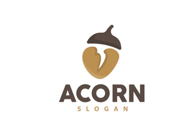 Acorn Logo, Nut Design With Oak Leaves Simple preview picture