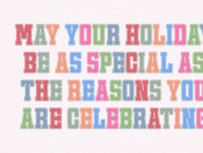 Special Holiday - Modern Display Font