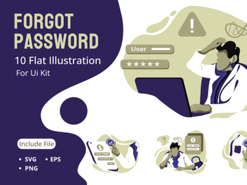 forgot password Icon Illustration vector for website mobile app preview picture
