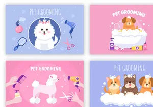 20 Pet Grooming for Dogs and Cats Illustration