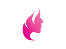 hair woman and face logo and symbols