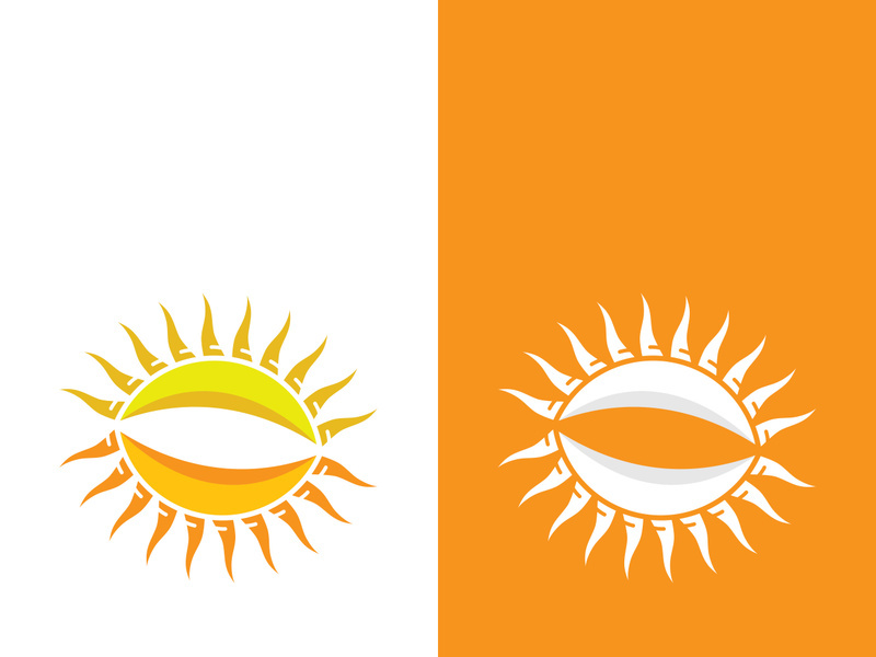 Sun vector illustration icon logo template design