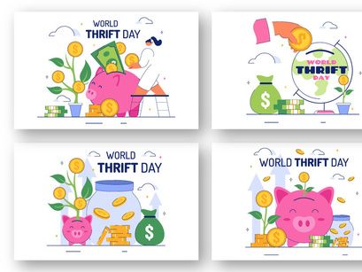 10 World Thrift Day Illustration
