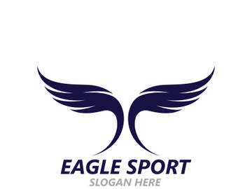 Eagle wing logo design vector image template preview picture