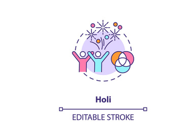 Holi concept icon preview picture