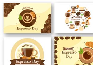 10 National Espresso Day Illustration