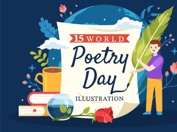 15 World Poetry Day Illustration preview picture