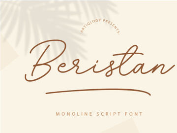 Beristan Monoline Script – Free font preview picture
