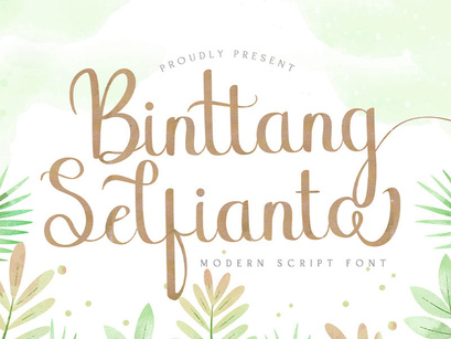 Binttang Selfianto - Modern Script Font