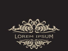 Luxury Logo template flourishes elegant ornament Fashion vector illustration