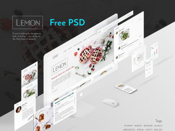 Lemon UI KIT free PSD preview picture