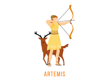 Artemis flat vector illustration preview picture