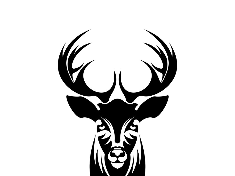 Deer logo template vector icon illustration design