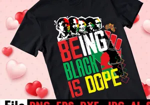 Being Black Is Dope T-shirt Design