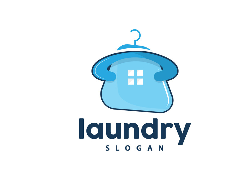 Laundry Logo, Cleaning Washing Vector