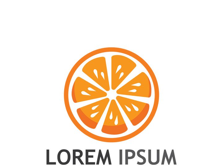 Fresh citrus fruit logo design.