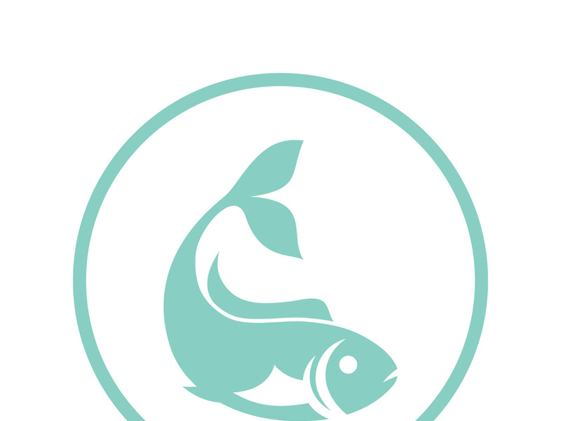 Fish logo template. Creative vector symbol