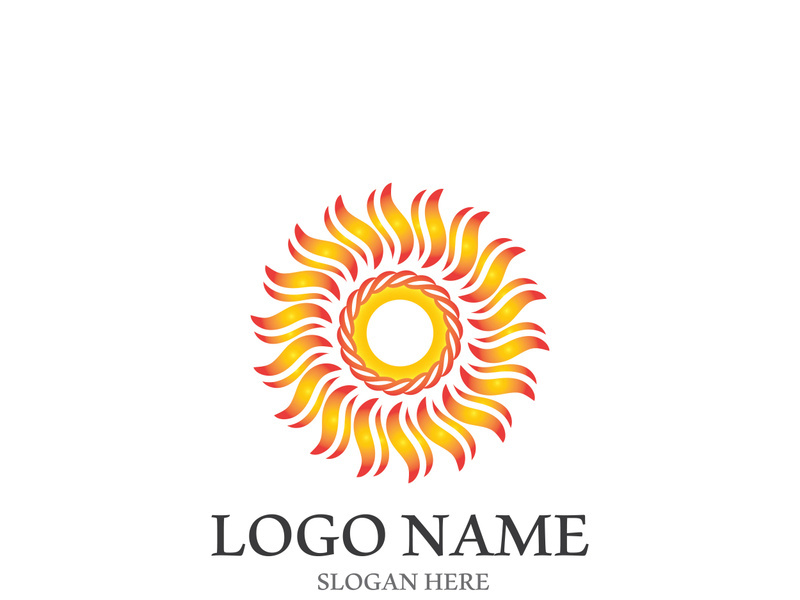 Sun vector illustration icon logo template design