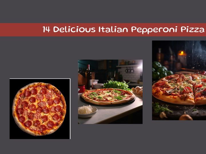 Delicious italian pepperoni pizza