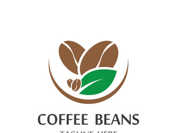 Coffee bean logo for cafe, business, label. preview picture