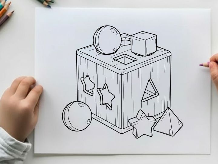 Christmas gift box with stars vector illustration