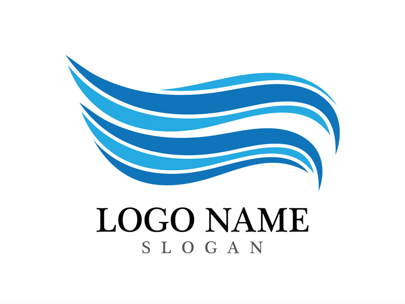 Wave beach vector illustration design logo