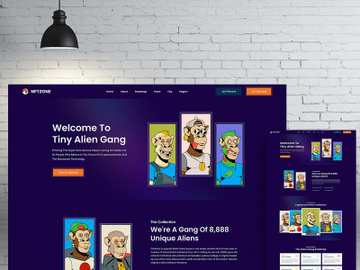 NFT Minting Landing Page Figma Template preview picture