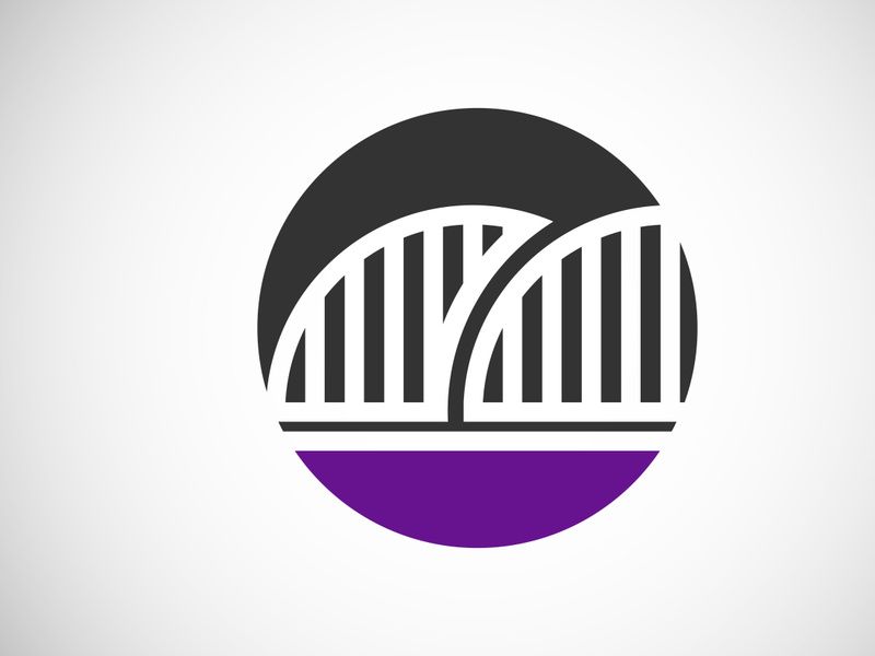 Creative abstract bridge logo design template