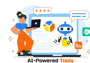 10 AI Powered Tools Illustration