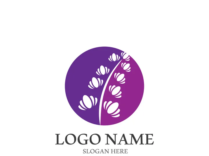 Lavender flower vector icon illustration design template