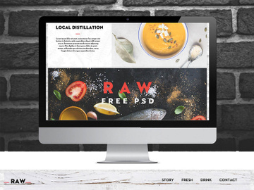 Raw Free One Page PSD Template preview picture