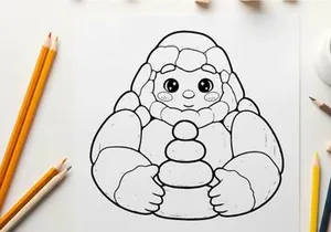 Cute cartoon sloth holding pacifier vector illustration