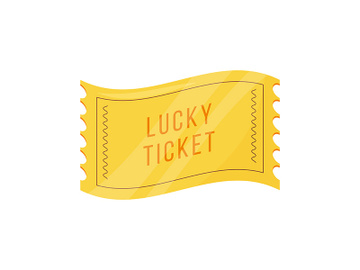 Lucky ticket cartoon vector illustration preview picture