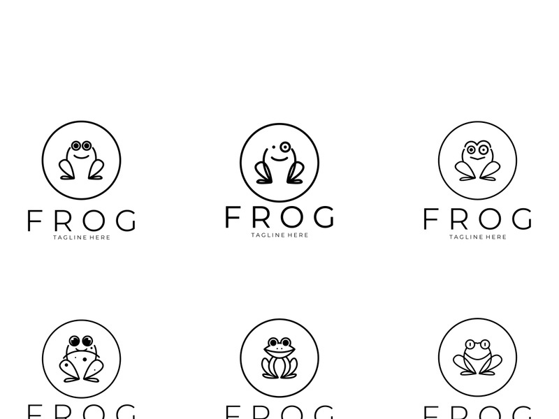 frog logo simple vector design template