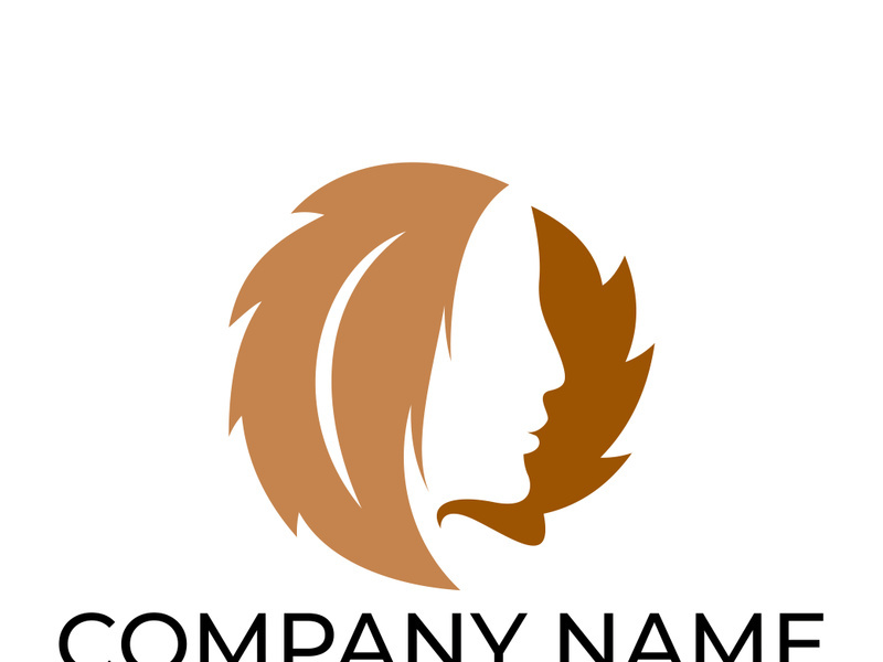 Green leaf logo design vector illustration